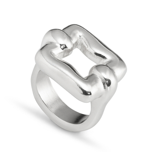 Кольцо ANI0738 "Роковая женщина" L Серебр. цвет