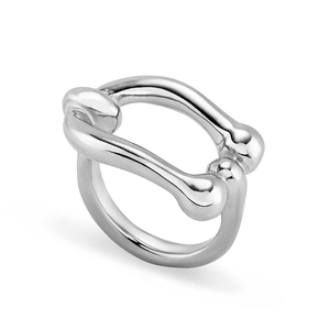 Кольцо ANI0808 "Serotonin" XL Серебр. цв.