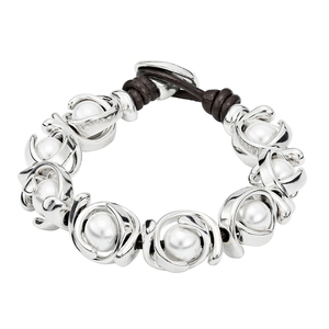 Браслет UNOde50 PUL2222 "Двойная луна" Серебряный цвет M